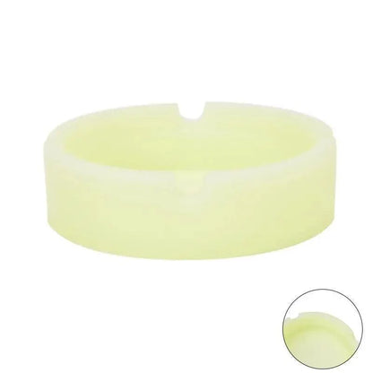 Glow In The Dark Ashtray For Smoking Cigarette Silicone Luminous Unique Design Rubber Soft Fluorescent Ashtrays