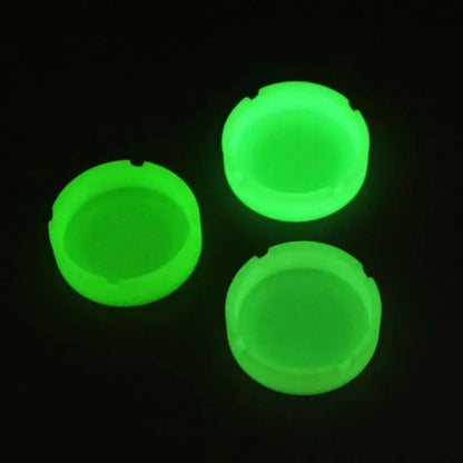 Glow In The Dark Ashtray For Smoking Cigarette Silicone Luminous Unique Design Rubber Soft Fluorescent Ashtrays