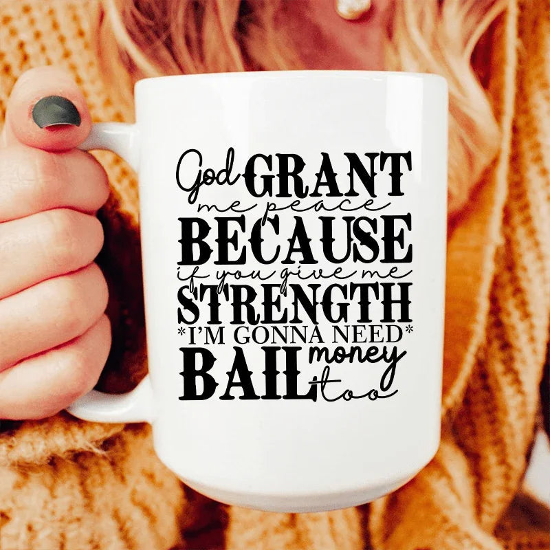 God Grant Me Peace Ceramic Mug 15 oz
