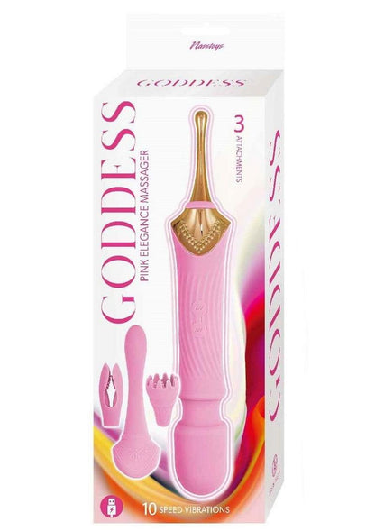 Goddess Pink Elegance Rechargeable Silicone Dual End Massager