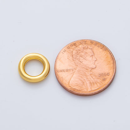 Gold 10mm Open Circle Spacer Bead in Gold &amp; Silver 10pcs | B-00166