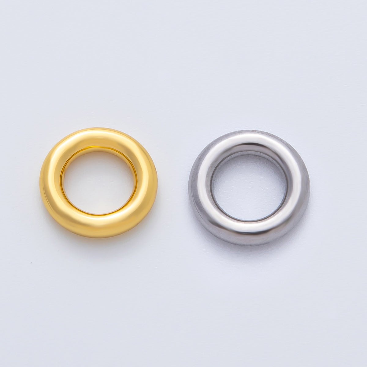 Gold 10mm Open Circle Spacer Bead in Gold &amp; Silver 10pcs | B-00166