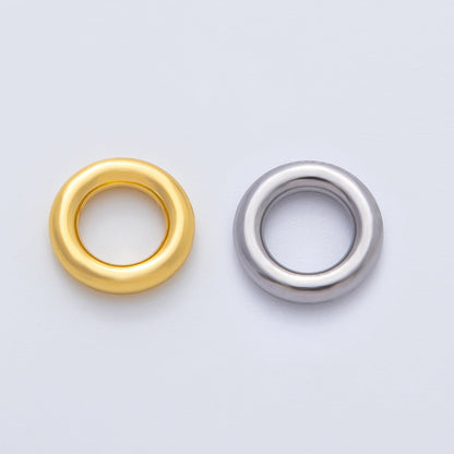 Gold 10mm Open Circle Spacer Bead in Gold &amp; Silver 10pcs | B-00166