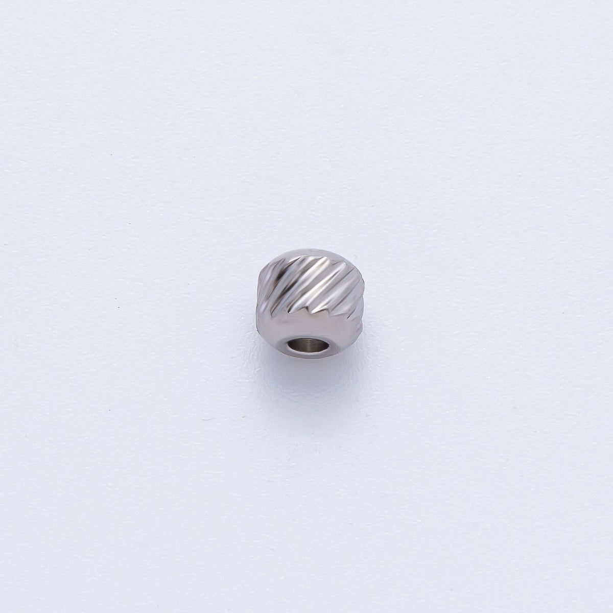Gold 4.5mm Revolving Pattern Tiny Rondelle Minimalist Spacer Bead in Gold &amp; Silver 10pcs  | B066