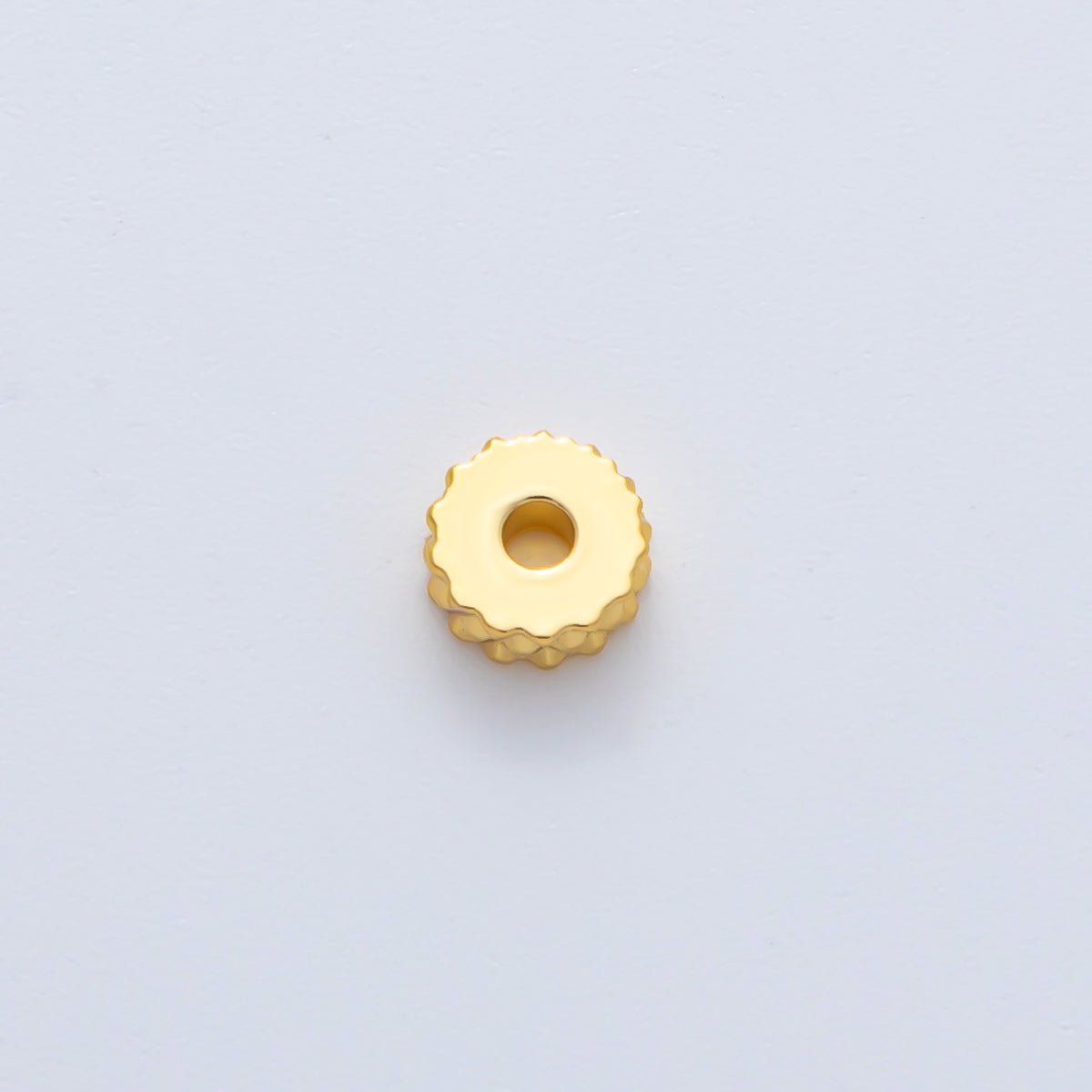 Gold 5mm Pineapple Skin Rondelle Spacer Bead in Gold &amp; Silver 10 pcs | B093