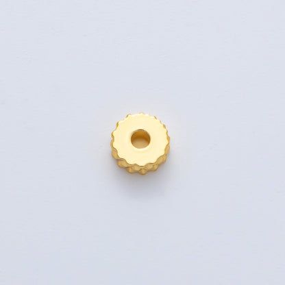 Gold 5mm Pineapple Skin Rondelle Spacer Bead in Gold &amp; Silver 10 pcs | B093