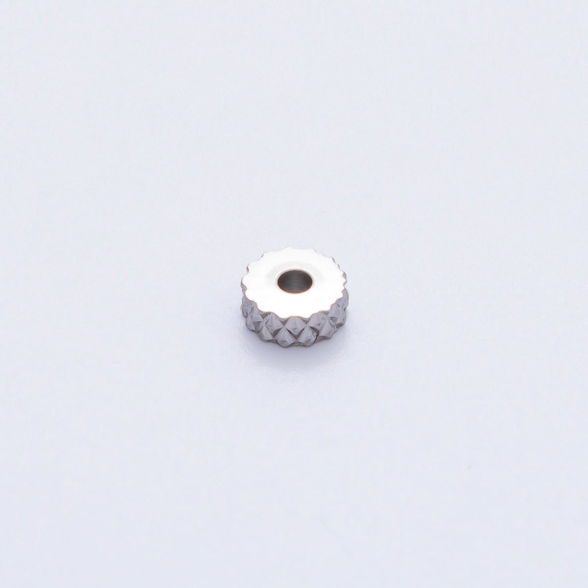 Gold 5mm Pineapple Skin Rondelle Spacer Bead in Gold &amp; Silver 10 pcs | B093