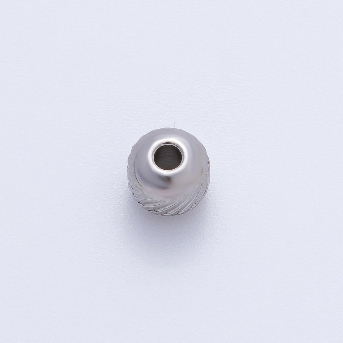 Gold 5mm Revolving Pattern Chunky Rondelle Minimalist Spacer Bead in Gold &amp; Silver 10 pcs | B047