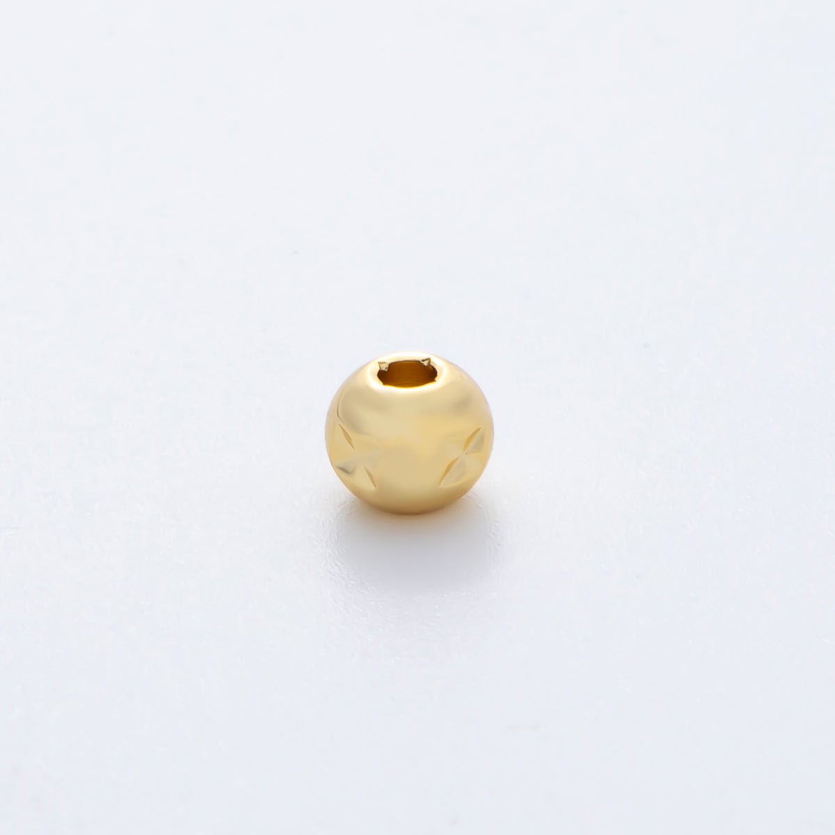 Gold  5mm Tiny Rondelle X Mark Spacer Bead in Gold &amp; Silver 10 pcs | B152