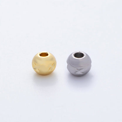 Gold  5mm Tiny Rondelle X Mark Spacer Bead in Gold &amp; Silver 10 pcs | B152