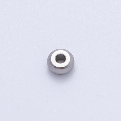 Gold 6mm Dainty Circle Round Spacer Bead in Gold &amp; Silver 10 pcs | B272