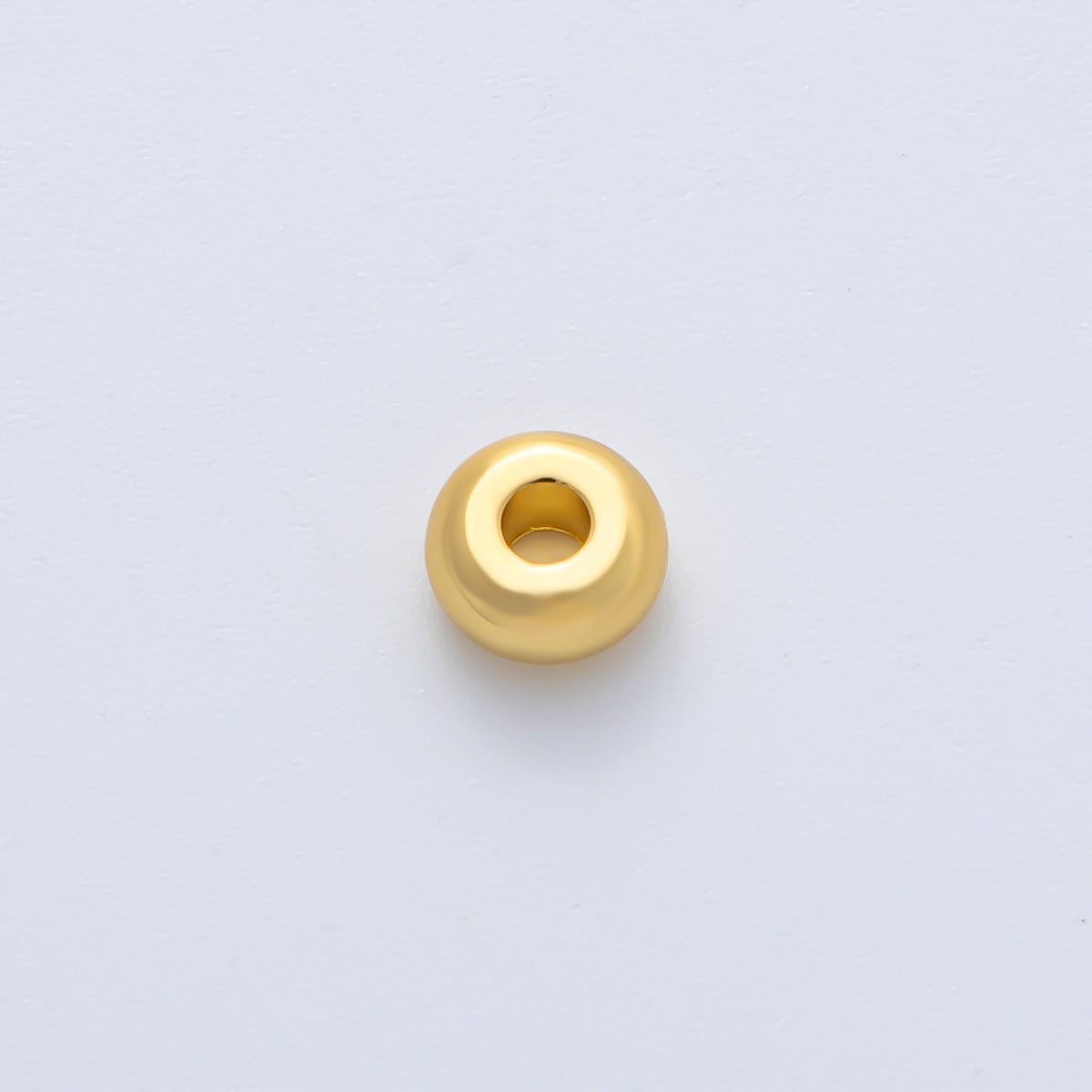 Gold 6mm Dainty Circle Round Spacer Bead in Gold &amp; Silver 10 pcs | B272