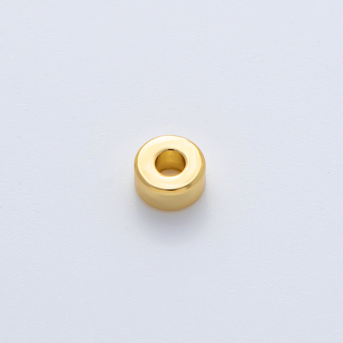 Gold 6mm Puffy Rondelle Spacer Bead Set in Gold &amp; Silver by 10 Pieces | B086