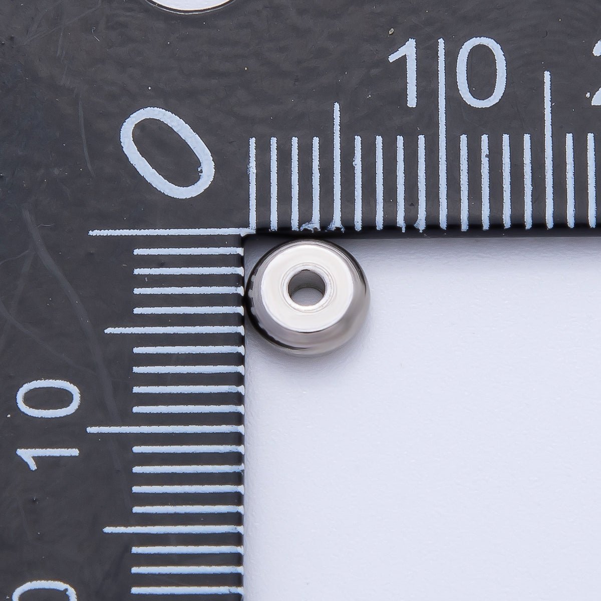 Gold 6mm Tiny Donut Rondelle Minimalist Spacer Bead in Gold &amp; Silver 10pcs  | B043