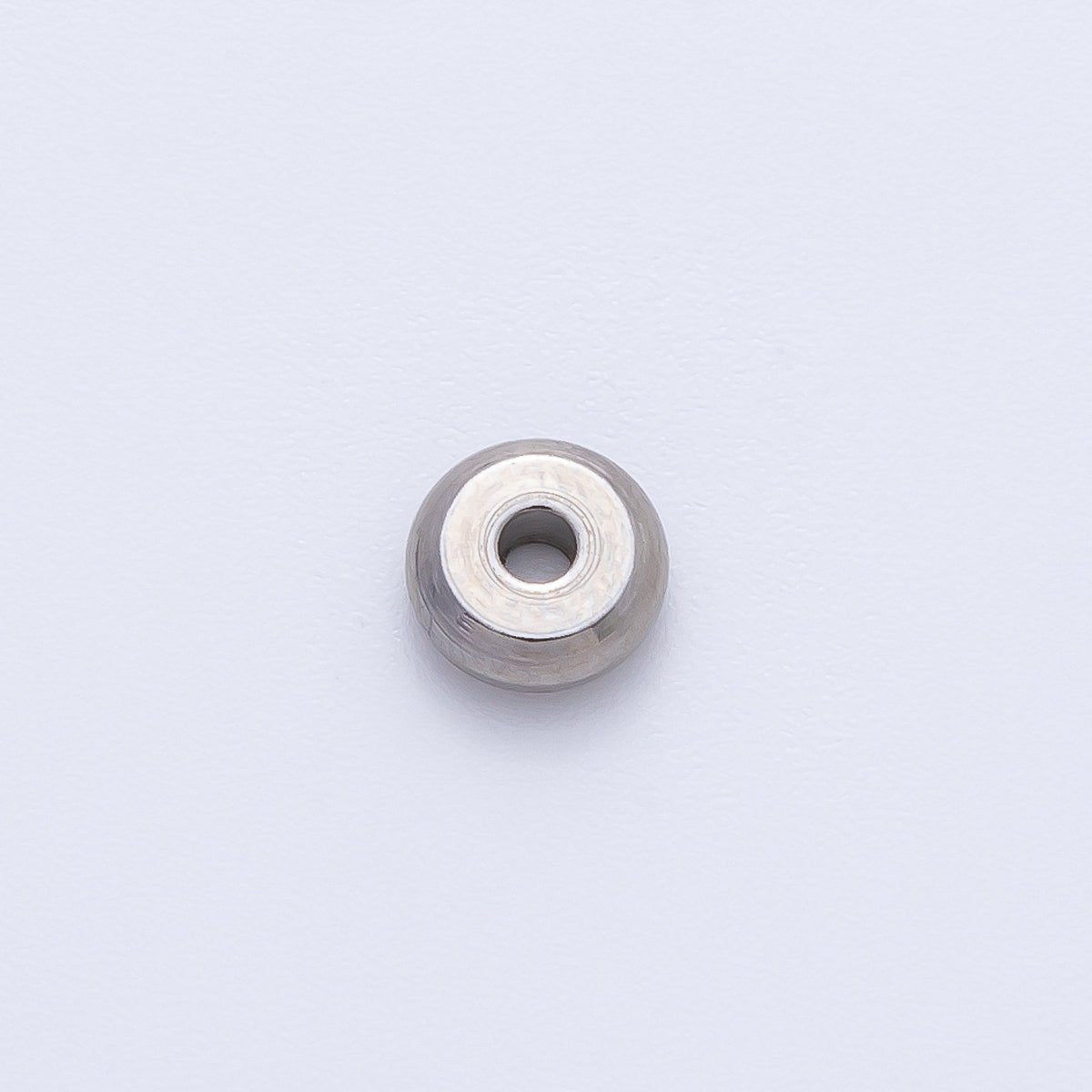 Gold 6mm Tiny Donut Rondelle Minimalist Spacer Bead in Gold &amp; Silver 10pcs  | B043