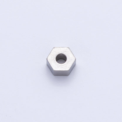 Gold 6mm Tiny Hexagon Spacer Bead in Gold &amp; Silver 10pcs | B113