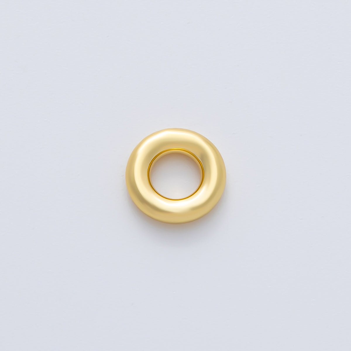 Gold 8mm Open Puffy Circle Spacer Bead in Gold &amp; Silver 10 pcs | B202