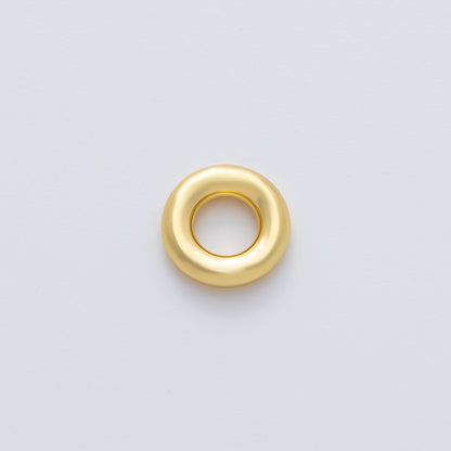 Gold 8mm Open Puffy Circle Spacer Bead in Gold &amp; Silver 10 pcs | B202