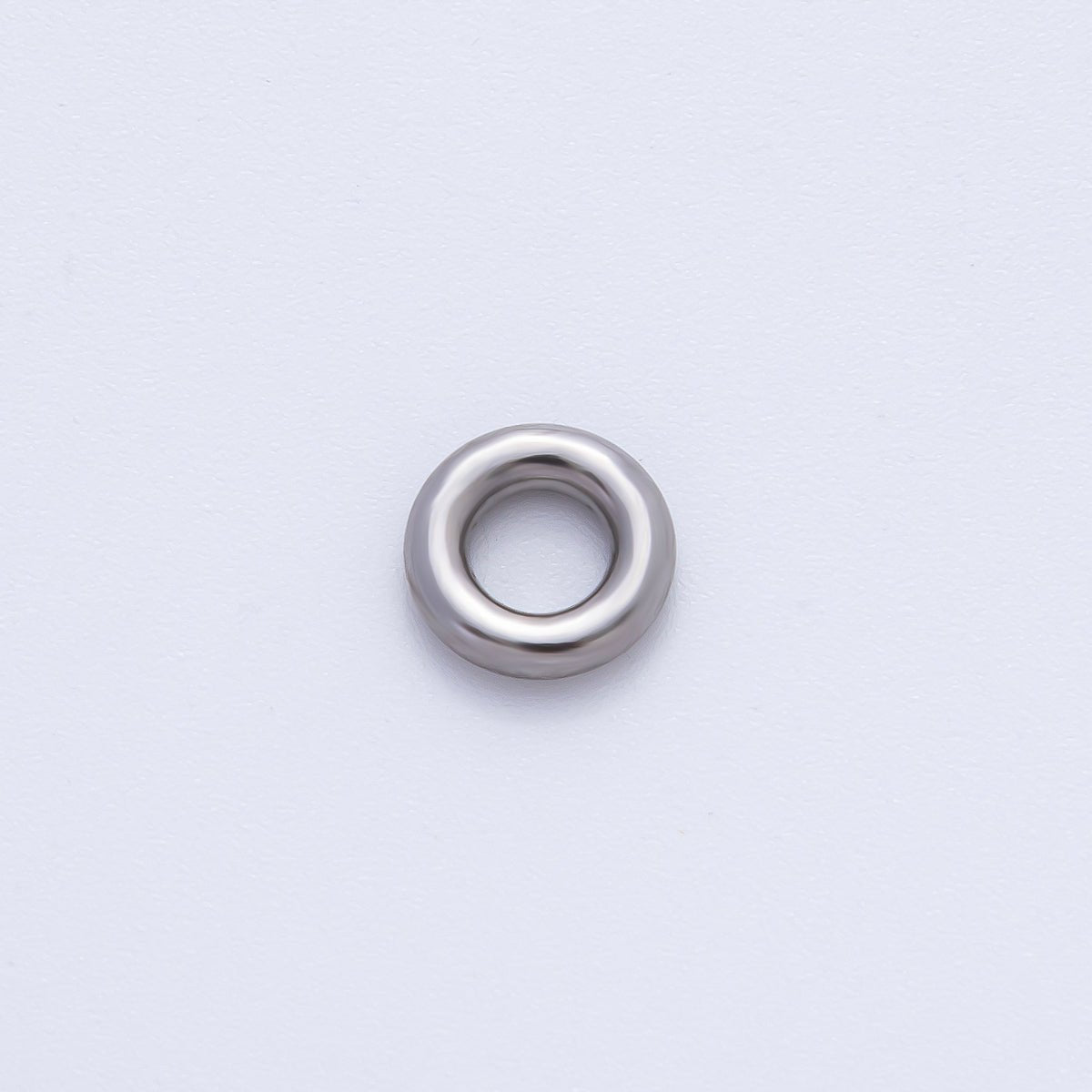 Gold 8mm Open Puffy Circle Spacer Bead in Gold &amp; Silver 10 pcs | B202