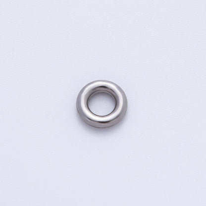 Gold 8mm Open Puffy Circle Spacer Bead in Gold &amp; Silver 10 pcs | B202