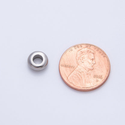 Gold 8mm Thick Circle Spacer Bead in Gold &amp; Silver 10pcs | B218