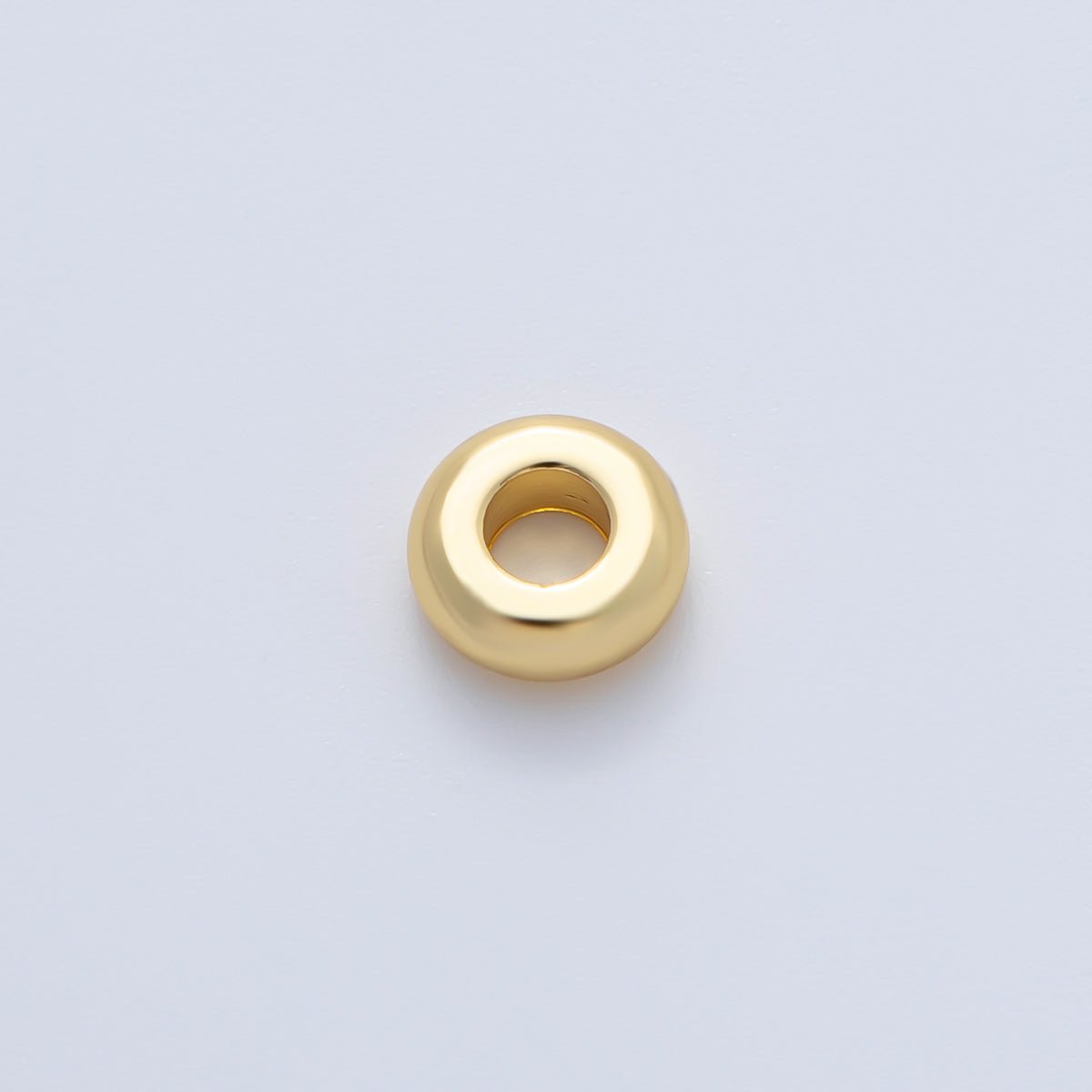Gold 8mm Thick Circle Spacer Bead in Gold &amp; Silver 10pcs | B218