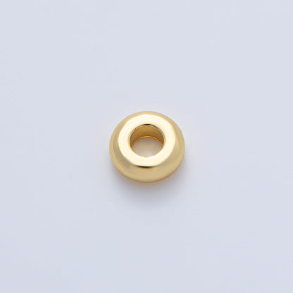 Gold 8mm Thick Circle Spacer Bead in Gold &amp; Silver 10pcs | B218