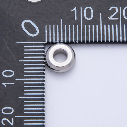 Gold 8mm Thick Circle Spacer Bead in Gold &amp; Silver 10pcs | B218