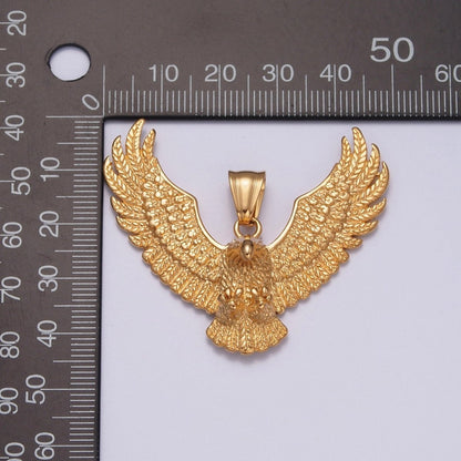 Gold / Antique Silver Eagle Necklace Pendant For Men American Eagle Pendant Men Women Big Bold Eagle Jewelry  X-634