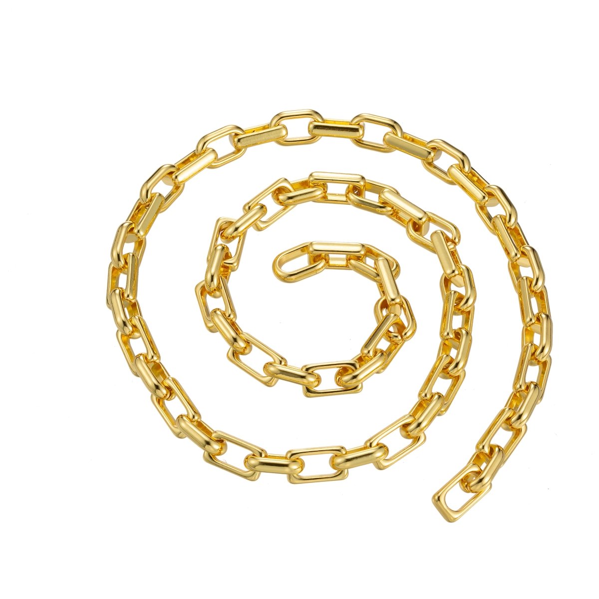 Gold Chunky Chain for Bracelet Layering Necklace Jewelry Making Supply, Unfinished Chain, 24K Gold Filled CABLE Chain | ROLL-501 Clearance Pricing