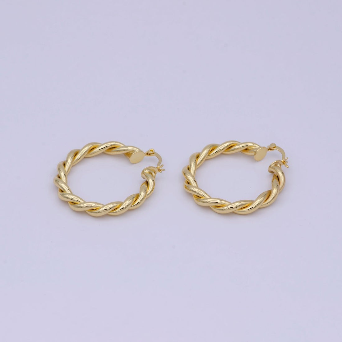 Gold Circle Twisted Hoop, 24k Gold Fill Hoop, Twisted Hoop, Gold Hoop Earrings, Dainty Minimalist Hoops Wholesale Jewelry T-335 T-336 T-355
