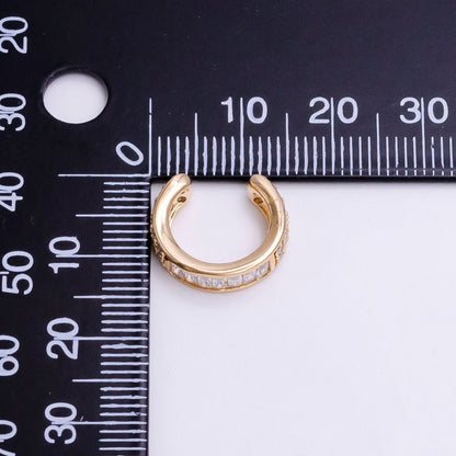 Gold ear cuff, Cubic ear cuff, cz gold ear cuff, Dainty ear cuff gold, Non pierced ear cuff, Conch ear cuff, Silver cz gold wrap earring, AI-060 AI-061.