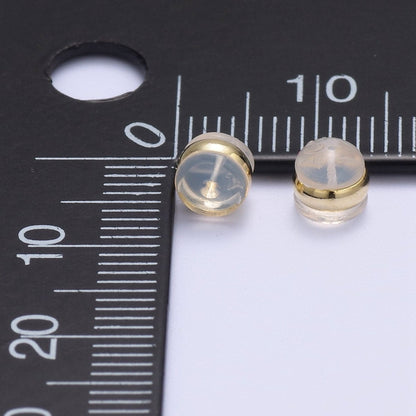 Gold Earring Backs Soft Clear Silicone Padded Mushroom Safety Grip Earring Backings Secure Hypoallergenic Pierced Studs K-211 K-214