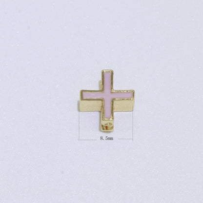 Gold Enamel Spacer Beads, Symbol Beads, Ampersand Beads Heart Star Pink Red Enamel Beads for Bracelet Necklace Component 8mm,10mm B-516 to B-521