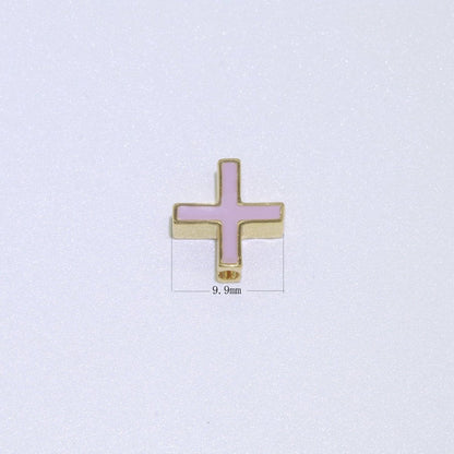 Gold Enamel Spacer Beads, Symbol Beads, Ampersand Beads Heart Star Pink Red Enamel Beads for Bracelet Necklace Component 8mm,10mm B-516 to B-521