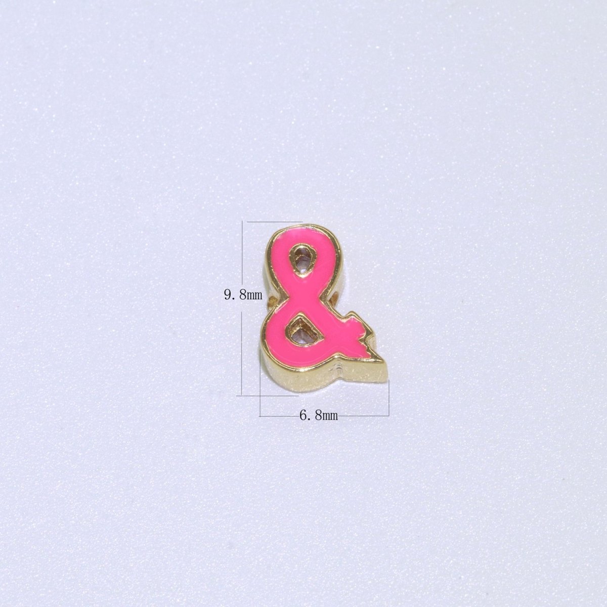 Gold Enamel Spacer Beads, Symbol Beads, Ampersand Beads Heart Star Pink Red Enamel Beads for Bracelet Necklace Component 8mm,10mm B-516 to B-521