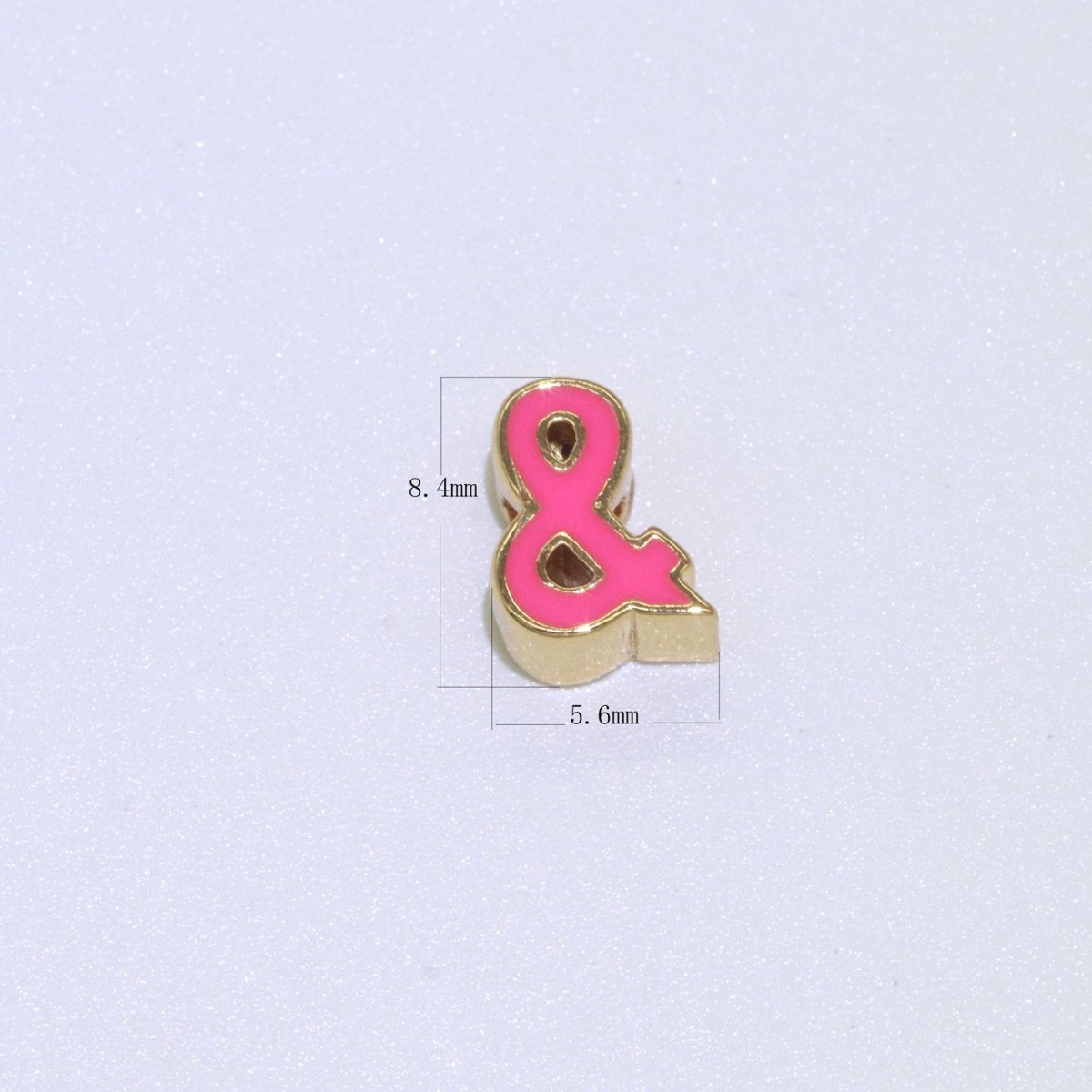 Gold Enamel Spacer Beads, Symbol Beads, Ampersand Beads Heart Star Pink Red Enamel Beads for Bracelet Necklace Component 8mm,10mm B-516 to B-521