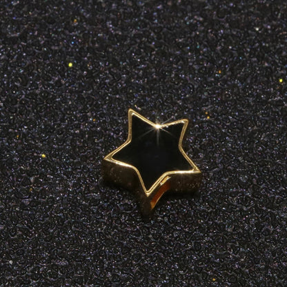 Gold Enamel Spacer Beads, Symbol Beads, Ampersand Beads Heart Star Pink Red Enamel Beads for Bracelet Necklace Component 8mm,10mm B-516 to B-521