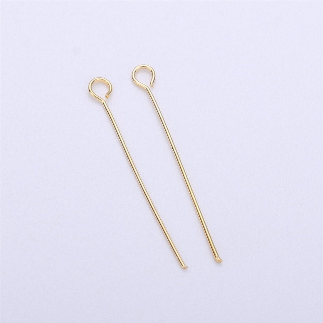 Gold Eye Pin Silver Rose Gold Black Open Eyepins Headpins 0.7mm (21 Gauge) by 20mm, 30mm, 35mm Jewelry Making Craft Supply DIY Finding L-537 L-538 L-549