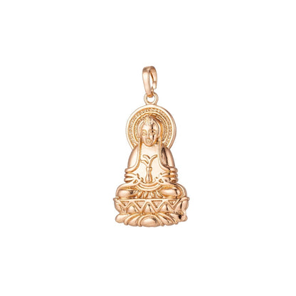 Gold Fill Buddha Religious Pendant for DIY Jewelry Making H-503