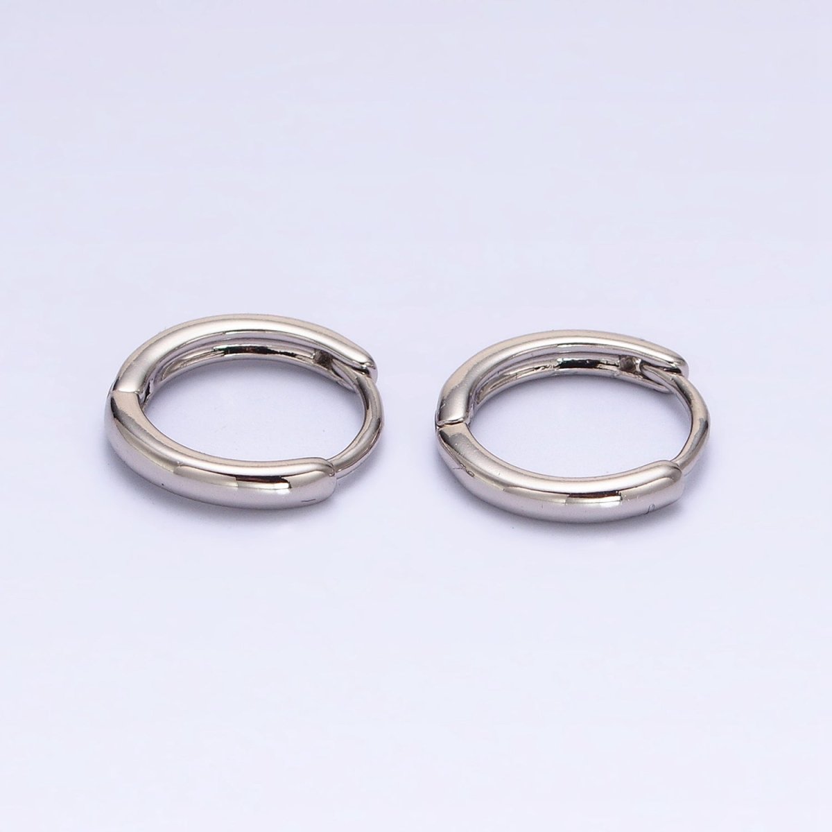 Gold Filled 13mm Minimalist Thin Huggie Earrings in Silver &amp; Rose Gold | AD1347 AD1348 AD1056