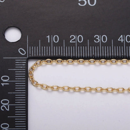 Gold Filled 2.2mm Cable Minimalist Dainty Unfinished Chain by Yard in Gold &amp; Silver | ROLL-1036, ROLL-1099 Clearance Pricing