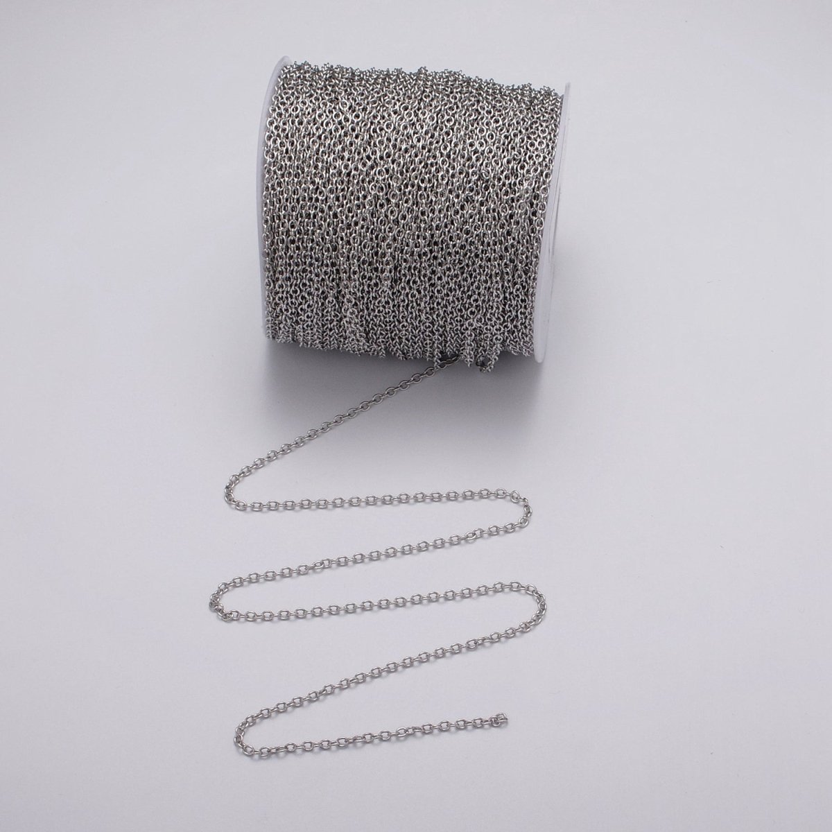 Gold Filled 2.2mm Cable Minimalist Dainty Unfinished Chain by Yard in Gold &amp; Silver | ROLL-1036, ROLL-1099 Clearance Pricing