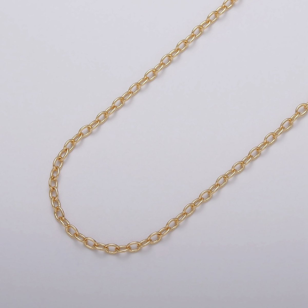 Gold Filled 2.2mm Cable Minimalist Dainty Unfinished Chain by Yard in Gold &amp; Silver | ROLL-1036, ROLL-1099 Clearance Pricing