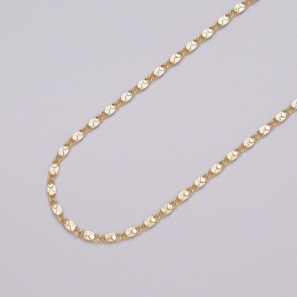 Gold Filled 2mm Textured Scroll Unfinished Chain by Yard in Gold &amp; Silver | ROLL-1028, ROLL-1097 Clearance Pricing