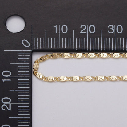 Gold Filled 2mm Textured Scroll Unfinished Chain by Yard in Gold &amp; Silver | ROLL-1028, ROLL-1097 Clearance Pricing