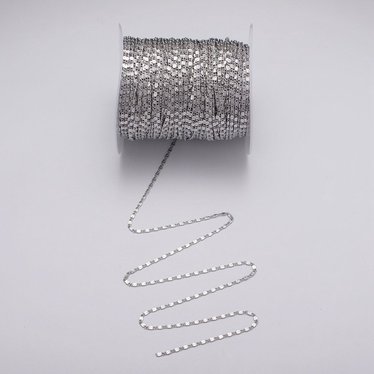 Gold Filled 2mm Textured Scroll Unfinished Chain by Yard in Gold &amp; Silver | ROLL-1028, ROLL-1097 Clearance Pricing
