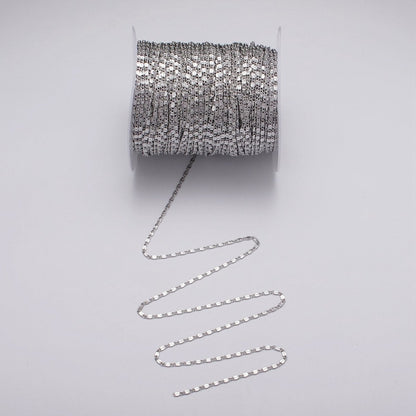 Gold Filled 2mm Textured Scroll Unfinished Chain by Yard in Gold &amp; Silver | ROLL-1028, ROLL-1097 Clearance Pricing