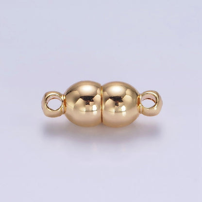 Gold Filled 6mm Double Round Bead Magnetic Connector G-649