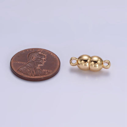 Gold Filled 6mm Double Round Bead Magnetic Connector G-649